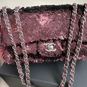 Authentic Chanel Flap Bag in Sequins